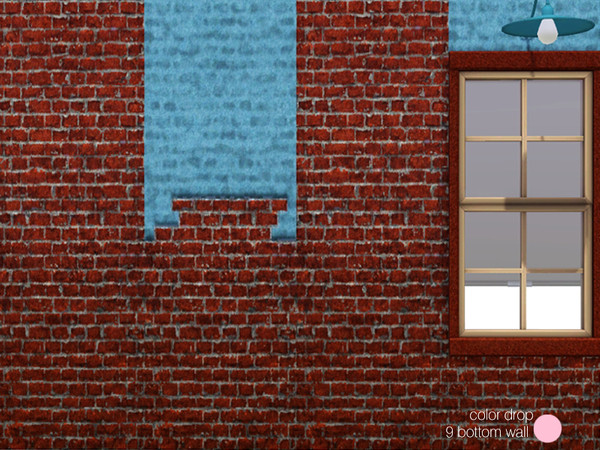 Sims 3 — Color Drop 9 Bottom Wall by DOT — Color Drop 9 Bottom Wall by DOT of The Sims Resource