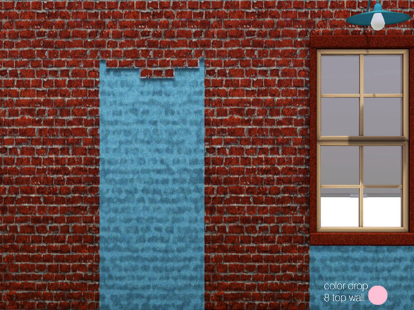 Sims 3 — Color Drop 8 Top Wall by DOT — Color Drop 8 Top Wall by DOT of The Sims Resource