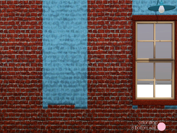 Sims 3 — Color Drop 8 Bottom Wall by DOT — Color Drop 8 Bottom Wall by DOT of The Sims Resource