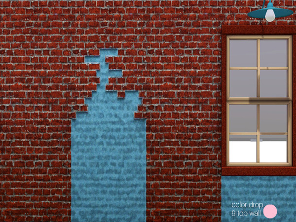 Sims 3 — Color Drop 9 Top Wall by DOT — Color Drop 9 Top Wall by DOT of The Sims Resource
