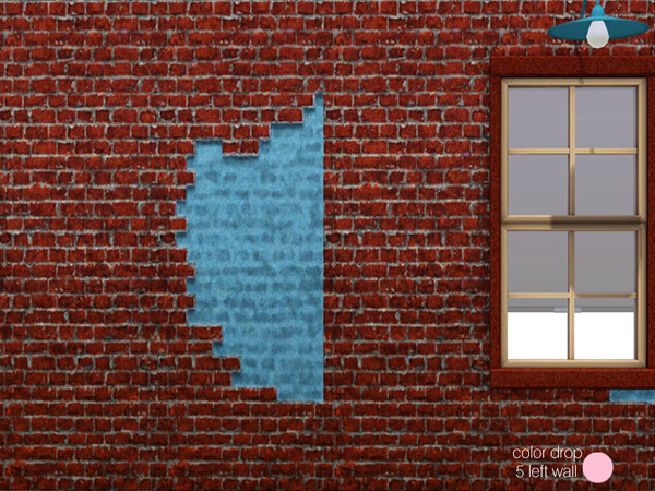 Sims 3 — Color Drop 5 Left Wall by DOT — Color Drop 5 Left Wall by DOT of The Sims Resource