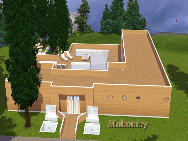 Sims 3 — Mohomby by hamsterkebab2 — Mohomby, A Ultra modern wood villa,beautifully located near the sea. Mohomby has: 1