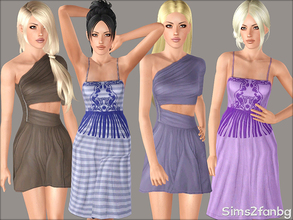 Sims 3 — 366 - Dresses set by sims2fanbg — .:366 - Dresses set:. Items in this Set: Dress in 3 recolors,Custom