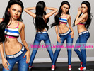 Sims 3 — Hottie Girl Denim Jean for Teens by Population_TS32 — Fitted Belted Jeans for your Teen Girls!