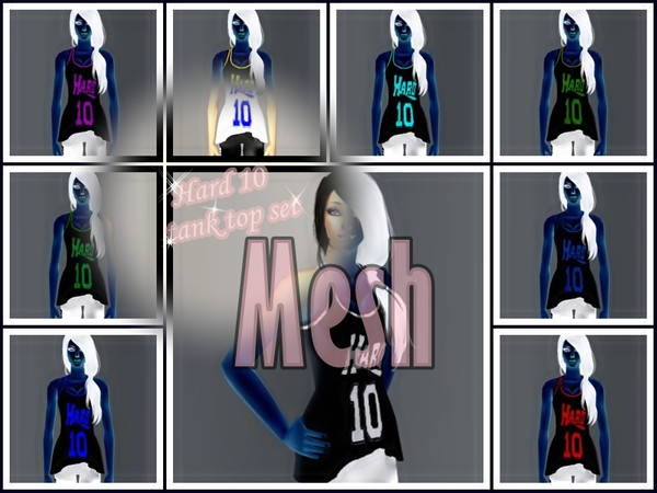 Sims 2 — Hard 10 tank top Set - Mesh  by Nita_hc — Hard 10 tank top MESH.