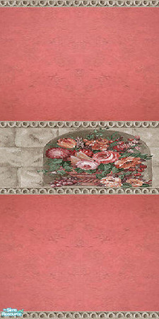 Sims 2 — Wall - Carmine Pink by Sheera — Part of my Flowers walls and floors set, hope you'll like it. Enjoy! ! !