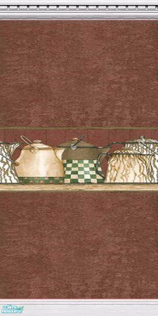 Sims 2 — Coffee Pots by jab1955 — Let your sim enjoy their morning java with this coffee colored wall with old coffee pot