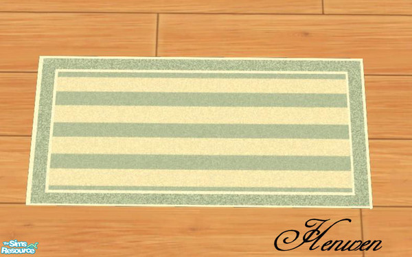 Sims 2 — Colonial Bath Rug Minty Stripe by Henwen — As a request. I added matching rugs to my Seasons Colonial Tub and