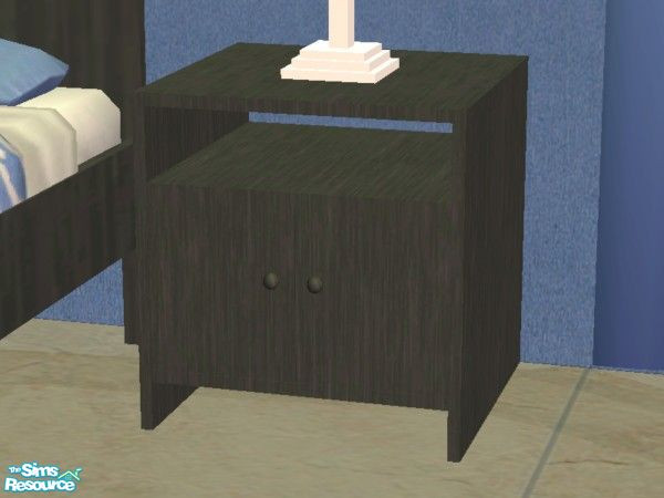 Sims 2 — Curve Appeal Recolor #1 - End Table by EarthGoddess54 — Part of the Curve Appeal Black & Blue recolor set;