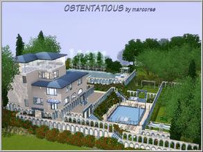 Sims 3 — Ostentatious by marcorse — Ostentatious - Mediterranean blue and white, comfortable contemporary living over