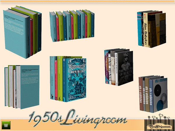 Sims 3 — 1950s Livingroom Books A by BuffSumm — Part of the *1950s Livingroom* ***TSRAA***