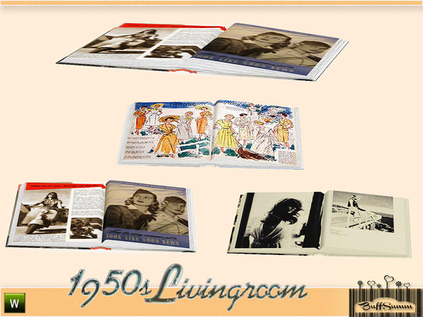 Sims 3 — 1950s Livingroom Open Book by BuffSumm — Part of the *1950s Livingroom* ***TSRAA***