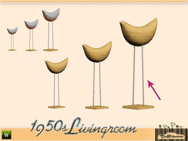 Sims 3 — 1950s Livingroom Birdy by BuffSumm — Part of the *1950s Livingroom* ***TSRAA***