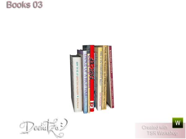 Sims 3 — Study Room Furniture Decor Books 03 by deeiutza — By deeiutza @TSR