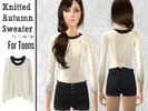 Sims 2 — Knitted Autumn Sweater by CelineSim2 — Knitted Autumn Sweater - for teens - adult version available - base game