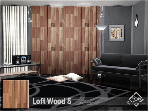 Sims 3 — Loft Wood 5 by Devirose — Modern wood ideal for lofts, modern rooms and youth apartments.Base Game Compatible,no