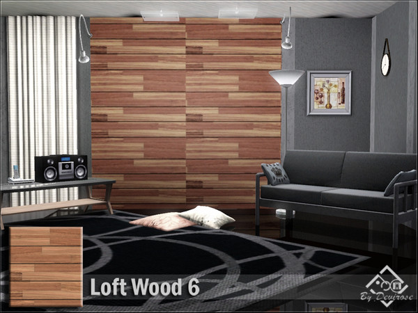 Sims 3 — Loft Wood 6 by Devirose — Modern wood ideal for lofts, modern rooms and youth apartments.Base Game Compatible,no