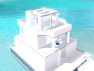 Sims 3 — White Modern Dream - Houseboat by naraidong2 — All-white chic modern unit for houseboat. Includes Living room,
