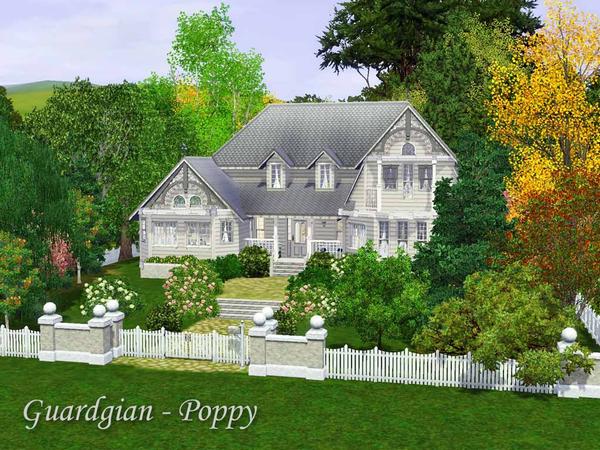 Sims 3 — Poppy by Guardgian2 — 2 bedrooms, 1 bathroom, a living room, a study, a kitchen and a dining room are composing