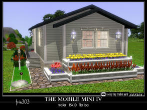 Sims 3 — Mobile Mini IV by trin3032 — A Teeny Tiny Treasure! The Mobile Mini IV is a mobile home on a 15x10 lot. 1br 1ba.