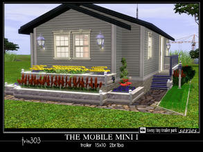 Sims 3 — Mobile Mini I by trin3032 — Perfect for single parent and child! The Mobile Mini I is a trailer home on a 15x10
