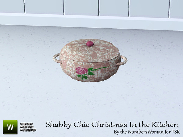 Sims 3 — Shabby Chic Christmas 2013 Tureen by TheNumbersWoman — For the discerning Sim that chooses to recycle in style.