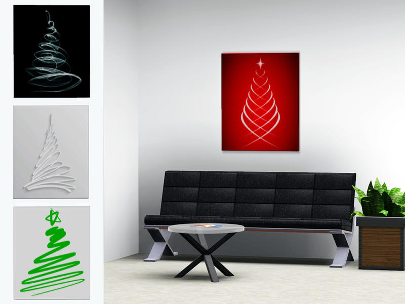 Wimmie's Se tof 4 Abstract Christmas Trees