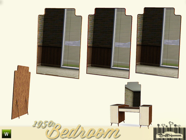 Sims 3 — 1950s Bedroom Vanity Mirror by BuffSumm — Part of the *1950s Bedroom* ***TSRAA***