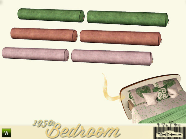 Sims 3 — 1950s Bedroom Pillow DB round by BuffSumm — Part of the *1950s Bedroom* ***TSRAA***
