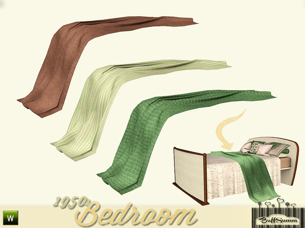 Sims 3 — 1950s Bedroom Blanket DB by BuffSumm — Part of the *1950s Bedroom* ***TSRAA***