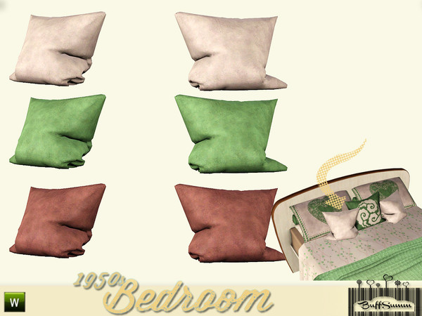 Sims 3 — 1950s Bedroom Pillow DB knit by BuffSumm — Part of the *1950s Bedroom* ***TSRAA***
