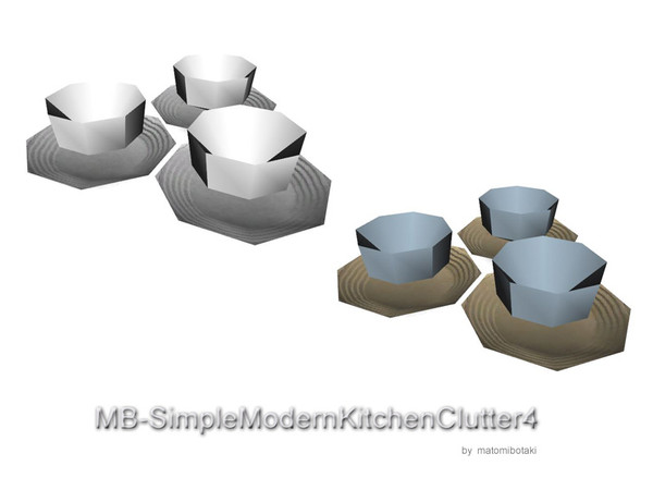 Sims 3 — MB-SimpleModernKitchenClutter4 by matomibotaki — MB-SimpleModernKitchenClutter3, three little cups to decorate