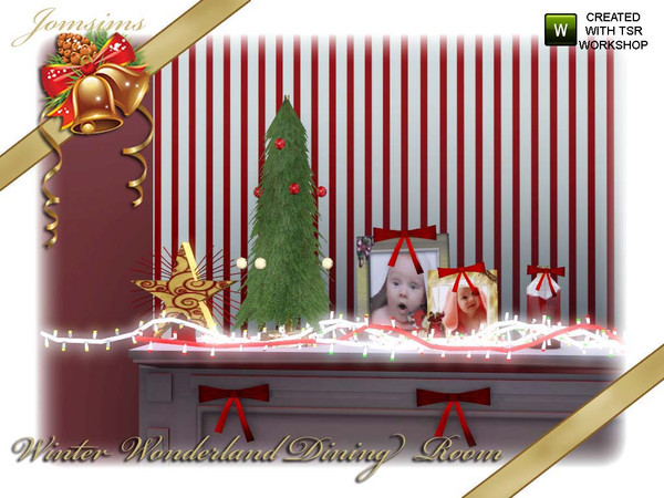 Sims 3 — table christmas tree medium winter wonderland by jomsims — table christmas tree medium winter wonder