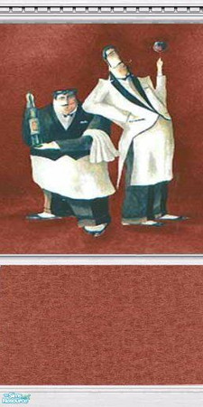 Sims 2 — Waiters Kitchen Wall 1 by jab1955 — 1 of 2 of the Waiter's Kitchen Walls. Remodel your kitchen or resturant with