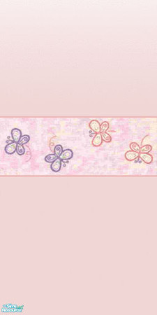 Sims 2 — Butterfly Nursery Set  - Wallpaper by lym — Butterfly Wallpaper, part of my Butterfly Nursery Set.