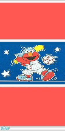 Sims 2 — Elmo Wall 1 by jab1955 — All star Elmo will make a hit with your sim child. 1 of 2 of the Elmo Walls. Floor