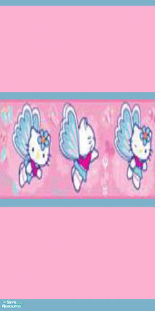 Sims 2 — Hello Kitty Wall by jab1955 — Adorable Kitty wall that will make your little sim smile. You can also find the