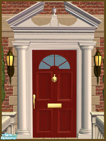 Sims 2 — Broken Triangle Pediment Recolor - Red by phoenix_phaerie — A red recolor of the Pedimentary, My Dear! Broken