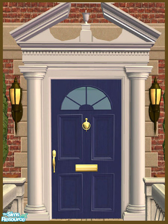 Sims 2 — Broken Triangle Pediment Recolor - Blue by phoenix_phaerie — A blue recolor of the Pedimentary, My Dear! Broken