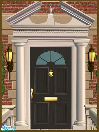 Sims 2 — Broken Triangle Pediment Recolor - Black by phoenix_phaerie — A black recolor of the Pedimentary, My Dear!