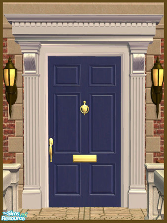 Sims 2 — Cornice Pediment Recolor - Blue by phoenix_phaerie — A blue recolor of the Pedimentary, My Dear! Cornice