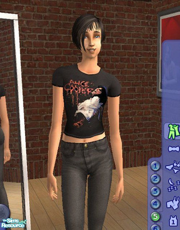 Sims 2 — Loco Fest - Shirt 7 by Dr. Macabre — This shirt features the Master of Macabre himself, Alice Cooper!!!!! Need I