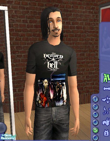 Sims 2 — Loco Fest - Shirt 4 by Dr. Macabre — This shirt features the Band Heaven and Hell, which is made up of members