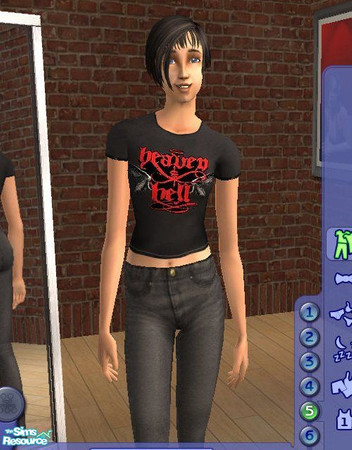 Sims 2 — Loco Fest - Shirt 1 by Dr. Macabre — This shirt features the Band Heaven and Hell, which is made up of members