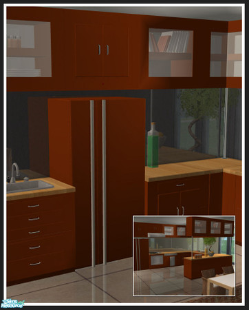 Sims 2 — Colorado kitchen - orange - fridge by mirake — 