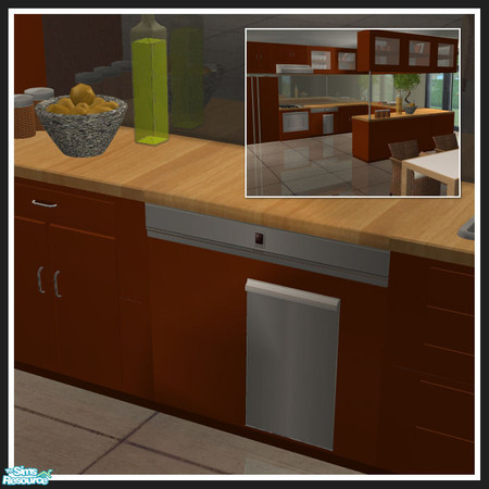 Sims 2 — Colorado kitchen - orange - trash comp. by mirake — 