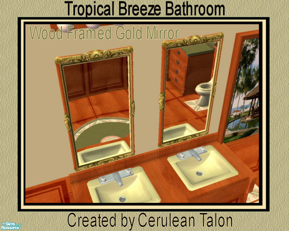 Sims 2 — Tropical Breeze Bathroom - Mirror by Cerulean Talon — Light tropical breezes make this bathroom a dream come