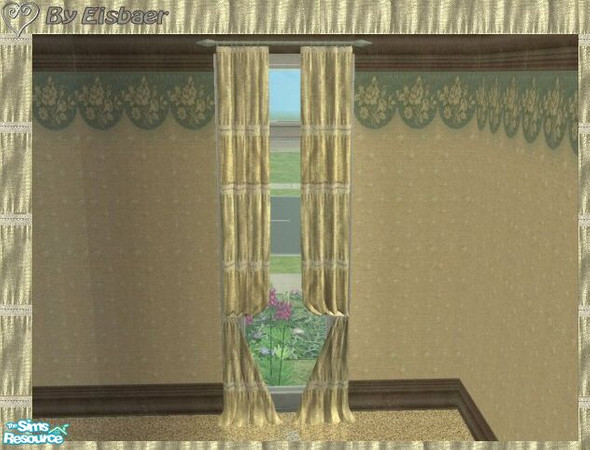 Sims 2 — Anne\'s Romanza Bedroom TC53 - Curtain by Eisbaerbonzo — Romantic ruffled curtain based on Caravanshop mesh.