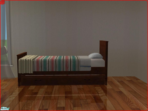 Sims 2 — Nurcery&Kids - recolor PBWood - Single Bed by ShinoKCR — 