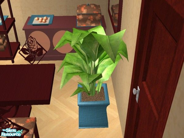 Sims 2 — Orange Blossom Dining Plant by brena31 —  The plant from detimgi's rose dining set with a blue pot.